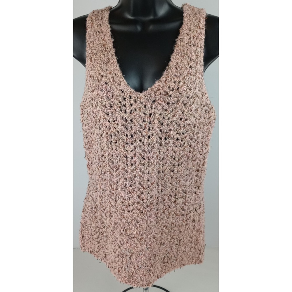 CLC Women's Small Dusty Rose Pink Knit Tank Top Sweater